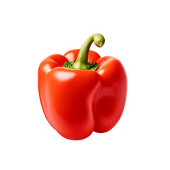 A single piece of 3D bell pepper on a white background.