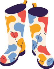 Gumboots With Abstract Pattern