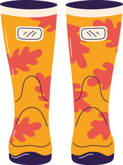 Gumboots With Floral Pattern
