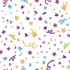 Colored confetti, party and celebration pattern