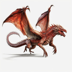 angry fantasy dragon