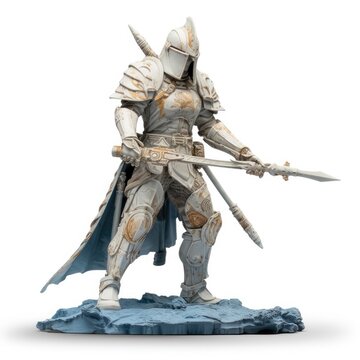 Fantasy image of Knight, in Ivory carving style