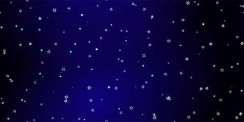 Falling Snowflakes seamless pattern flying snow - 627203953