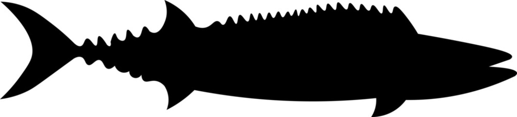 Deep Sea Fish Silhouette Illustration Vector