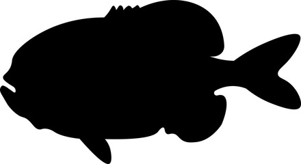 Deep Sea Fish Silhouette Illustration Vector