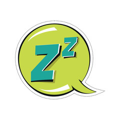 ZZZ sticker. I'm bored. Youth style