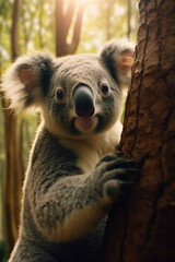 Fototapeta premium Koala, Wildlife Photography, Generative AI
