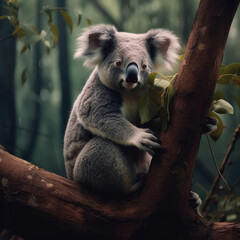 Obraz premium Koala, Wildlife Photography, Generative AI
