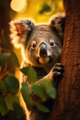 Obraz premium Koala, Wildlife Photography, Generative AI