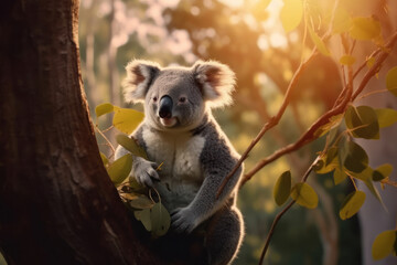 Fototapeta premium Koala, Wildlife Photography, Generative AI