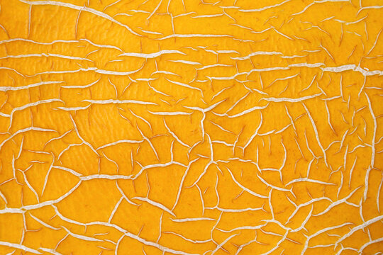 Yellow crack texture.Melon skin