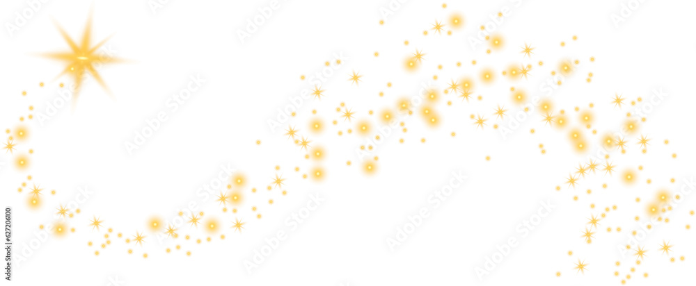 Poster glittering vector dust on a transparent background. golden sparkling lights. christmas holiday glow 