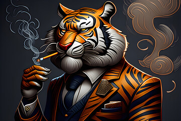 tiger smoking a cigarette
Generative AI