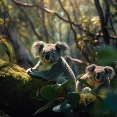 Fototapeta premium Koala, Wildlife Photography, Generative AI