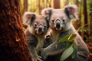 Obraz premium Koala, Wildlife Photography, Generative AI