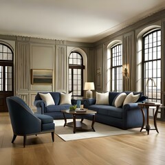 Fototapeta premium beautiful furniture home office generative by AI technology