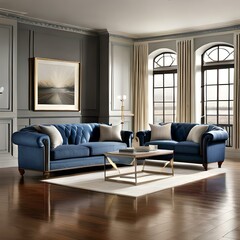 Obraz premium beautiful furniture home office generative by AI technology