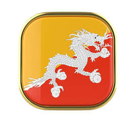 bhutan Flag icon 3D