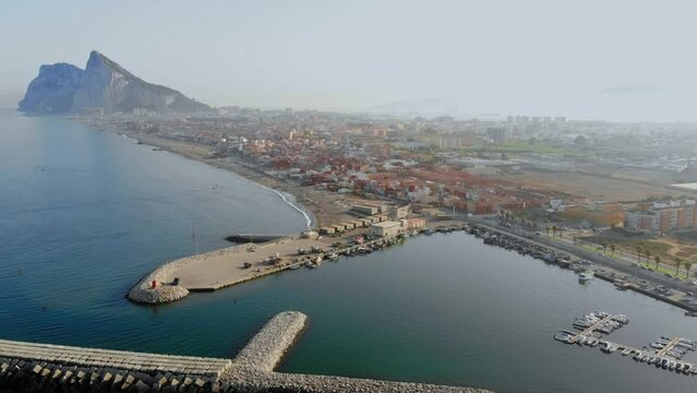 Drone footage from Gibraltar and Linea De La Concepcion.