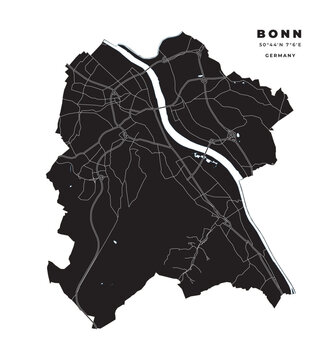 Bonn - Germany map vector poster flyer