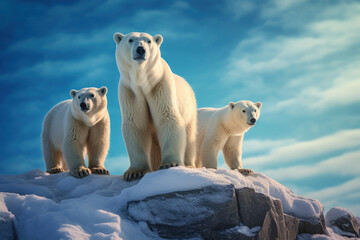 Fototapeta na wymiar Polar Bear, Wildlife Photography, Generative AI
