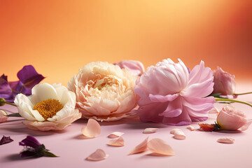 Greeting card template. Romantic floral greeting card for a special occasion