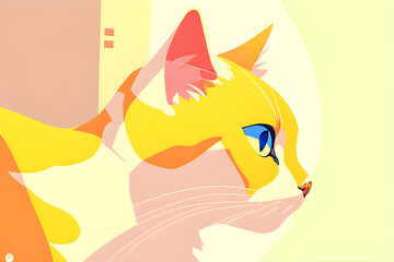 Fototapeta premium cat. Generative AI