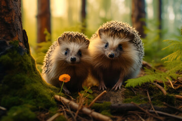 Hedgehog, Wildlife Photography, Generative AI