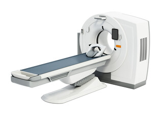 Generic, brandless MRI scanner isolated on transparent background. 3D illustration