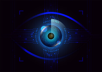 Futuristic eye detection technology concept  vector illustration