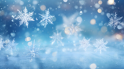 abstract winter snowflakes background