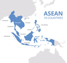 ASEAN Countries Map, South East Asia Map