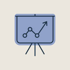 Flip-chart outline icon. Business sign