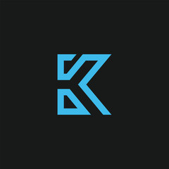 Letter K logo vector with modern creative and simple idea