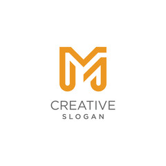 Letter M logo vector with modern creative and simple idea