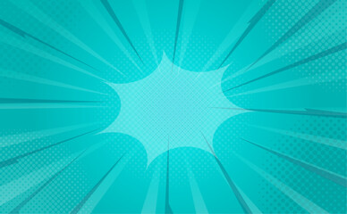 Obraz premium Cyan Comic Background for Additional Design