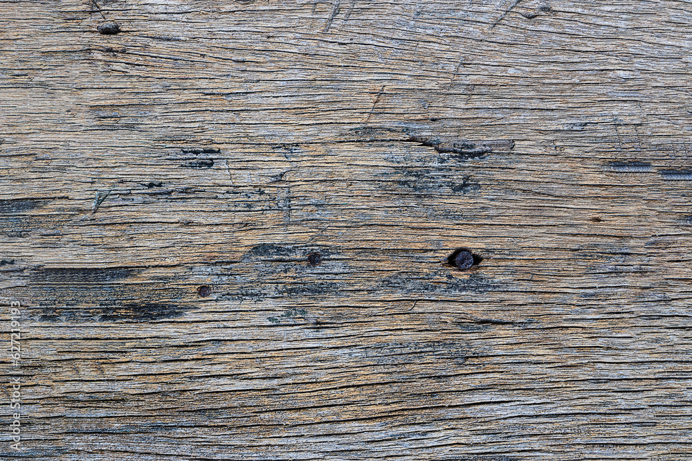 Wall mural Old vintage grunge dirty wood surface  texture background