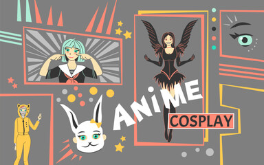 Cosplay Anime Collage