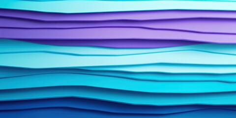 Very colorful beautiful textured 3D background from many layers of colored paper. Cheerful pastel colors of turquoise blue and purple