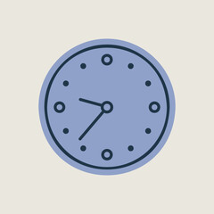 Clock outline icon. Workspace sign