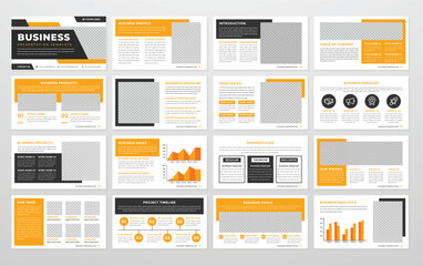 Naklejka na ściany i meble business presentation template editable vector design
