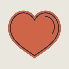 Heart vector icon. Love symbol Valentine Day