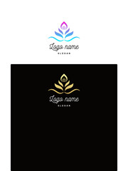 A logo with an elegant design that can be used on various background colors, a luxurious gold logo