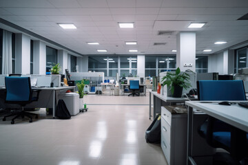 the office interior white modern and hi-technology