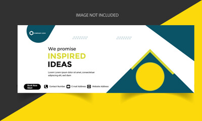 fakebook social media cover design vector template