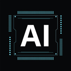 Ai chipset on circuit board in futuristic concept suitable for future technology artwork , Responsive web banner
