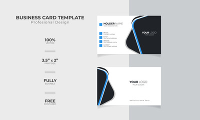 Creative unique, Professional, Luxury, Modern and simple corporate business visiting card design template ideas for personal identity stock illustration