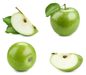 Green apple isolated on white background