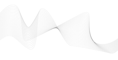 Wavy abstract stripes. Vector Illustration of the gray pattern of lines abstract background