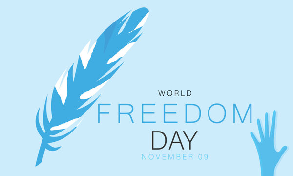 World Freedom Day. background, banner, card, poster, template. Vector illustration.